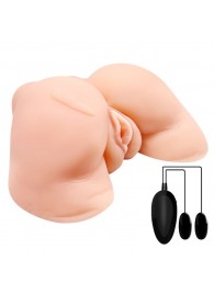 Телесная вибровагина Julie с 2 рабочими отверстиями - Baile - в Черкесске купить с доставкой