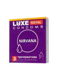Презервативы с увеличенным количеством смазки LUXE Royal Nirvana - 3 шт. - Luxe - купить с доставкой в Черкесске
