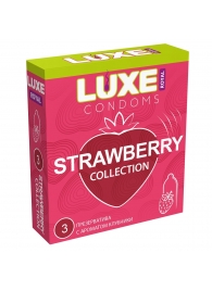 Презервативы с ароматом клубники LUXE Royal Strawberry Collection - 3 шт. - Luxe - купить с доставкой в Черкесске