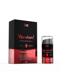 Жидкий интимный гель с эффектом вибрации Vibration! Strawberry - 15 мл. - INTT - купить с доставкой в Черкесске