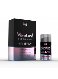 Жидкий интимный гель с эффектом вибрации Vibration! Bubble Gum - 15 мл. - INTT - купить с доставкой в Черкесске