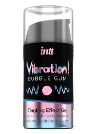 Жидкий интимный гель с эффектом вибрации Vibration! Bubble Gum - 15 мл. - INTT - купить с доставкой в Черкесске