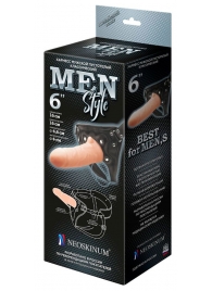 Телесный пустотелый харнесс MEN Style - 17,5 см. - LOVETOY (А-Полимер) - купить с доставкой в Черкесске