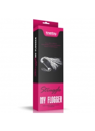 Серебристая плетка Struggle My Flogger с черной ручкой - 45 см. - Lovetoy - купить с доставкой в Черкесске