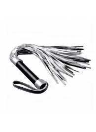 Серебристая плетка Struggle My Flogger с черной ручкой - 45 см. - Lovetoy - купить с доставкой в Черкесске