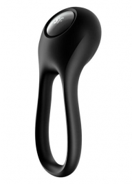 Черное эрекционное виброкольцо Majestic Duo - Satisfyer - в Черкесске купить с доставкой