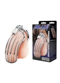 Металлическая клетка Prisoner Cock Сage с замком - BlueLine - купить с доставкой в Черкесске