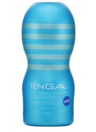Мастурбатор с охлаждающей смазкой TENGA Original Vacuum Cup Cool - Tenga - в Черкесске купить с доставкой