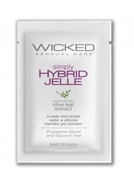 Гель-лубрикант на водно-силиконовой основе Simply Hybrid Jelle - 3 мл. - Wicked - купить с доставкой в Черкесске