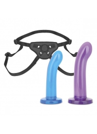 Страпон унисекс Beginners Strap-On с 2 насадками - 15 и 13 см. - Lux Fetish - купить с доставкой в Черкесске