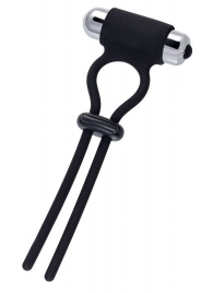 Черное эрекционное лассо на пенис Jat - A-toys - в Черкесске купить с доставкой