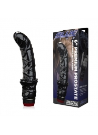 Черный вибромассажер простаты 6  Premium Prostate Massager - BlueLine - в Черкесске купить с доставкой