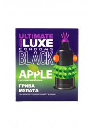 Черный стимулирующий презерватив  Грива мулата  с ароматом яблока - 1 шт. - Luxe - купить с доставкой в Черкесске