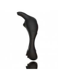 Черное эрекционное кольцо с двумя моторами Zeus Dual Vibe Cock Ring - FeelzToys - в Черкесске купить с доставкой