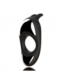 Черное эрекционное кольцо с двумя моторами Zeus Dual Vibe Cock Ring - FeelzToys - в Черкесске купить с доставкой