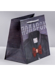 Ламинированный квадратный пакет «Мужской стиль» - 14 х 14 х 9 см. - Сима-Ленд - купить с доставкой в Черкесске