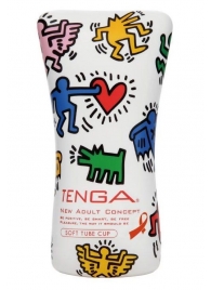 Мастурбатор-туба Keith Haring Soft Tube CUP - Tenga - в Черкесске купить с доставкой