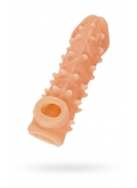 Телесная закрытая насадка с пупырышками Cock Sleeve Size M - 15,6 см. - KOKOS - в Черкесске купить с доставкой