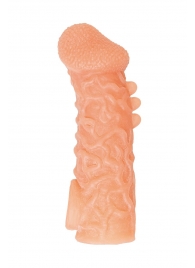 Телесная закрытая насадка с шершавой головкой Cock Sleeve Size M - 15,6 см. - KOKOS - в Черкесске купить с доставкой