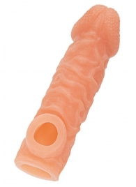 Телесная закрытая насадка с шершавой головкой Cock Sleeve Size M - 15,6 см. - KOKOS - в Черкесске купить с доставкой