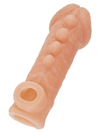 Телесная закрытая насадка с шишечками Cock Sleeve Size L - 17,6 см. - KOKOS - в Черкесске купить с доставкой