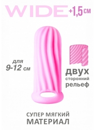 Розовый фаллоудлинитель Homme Wide - 11 см. - Lola Games - в Черкесске купить с доставкой