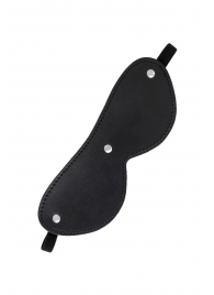 Черная кожаная маска Anonymo с мягким подкладом - ToyFa - купить с доставкой в Черкесске