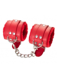 Красные наручники Anonymo из искусственной кожи - ToyFa - купить с доставкой в Черкесске