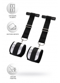 Черно-серебристые фиксаторы для рук на дверь Anonymo - ToyFa - купить с доставкой в Черкесске