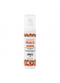 Разогревающее массажное масло Gourmet White Peach Organic с органическими ингредиентами - 50 мл. - Exsens - купить с доставкой в Черкесске