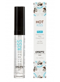 Блеск для губ Hot Kiss Coconut с ароматом кокоса - 7 мл. - Exsens - купить с доставкой в Черкесске