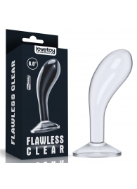 Прозрачный стимулятор простаты Flawless Clear Prostate Plug - 15 см. - Lovetoy - в Черкесске купить с доставкой