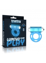 Голубое, светящееся в темноте эрекционное виброкольцо Lumino Play Vibrating Penis Ring - Lovetoy - в Черкесске купить с доставкой