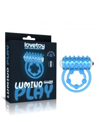 Голубое, светящееся в темноте виброкольцо Lumino Play Vibrating Penis Ring - Lovetoy - в Черкесске купить с доставкой