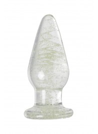 Прозрачная, светящаяся в темноте анальная втулка - 9,8 см. - Sexus