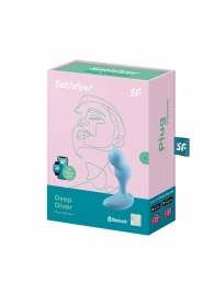 Голубой анальный вибростимулятор Deep Driver - 11,2 см. - Satisfyer - в Черкесске купить с доставкой