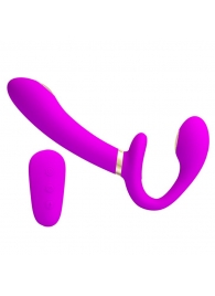 Лиловый безремневой страпон с функцией электростимуляции Thunderbird - Baile - купить с доставкой в Черкесске