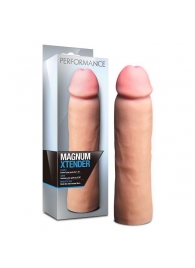 Телесная фаллическая насадка на пенис Magnum Xtender - 23 см. - Blush Novelties - в Черкесске купить с доставкой