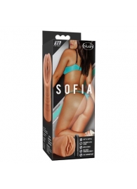 Мастурбатор-вагина цвета карамели Sofia с вибрацией - Blush Novelties - в Черкесске купить с доставкой