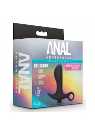 Черный анальный вибратор Silicone Vibrating Prostate Massager 01 - 10,8 см. - Blush Novelties - в Черкесске купить с доставкой