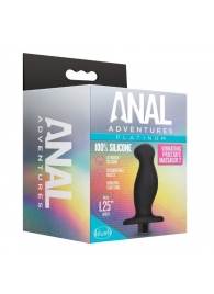 Черный анальный вибромассажёр Silicone Vibrating Prostate Massager 02 - 10,8 см. - Blush Novelties - в Черкесске купить с доставкой