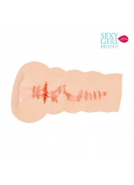 Мастурбатор-вагина телесного цвета с бороздками на внешней части - Bior toys - в Черкесске купить с доставкой