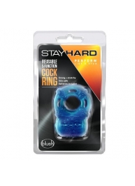 Голубое эрекционное виброкольцо Reusable 5 Function Cock Ring - Blush Novelties - в Черкесске купить с доставкой