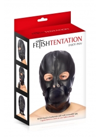 Маска-шлем с прорезями для глаз и регулируемым кляпом - Fetish Tentation - купить с доставкой в Черкесске