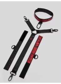 Ошейник с наручниками Reversible Faux Leather Collar and Wrist - Fifty Shades of Grey - купить с доставкой в Черкесске