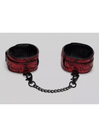 Красно-черные оковы Reversible Faux Leather Ankle Cuffs - Fifty Shades of Grey - купить с доставкой в Черкесске
