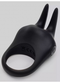 Черное эрекционное виброкольцо Sensation Rechargeable Vibrating Rabbit Love Ring - Fifty Shades of Grey - в Черкесске купить с доставкой