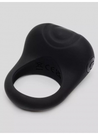 Черное эрекционное виброкольцо Sensation Rechargeable Vibrating Love Ring - Fifty Shades of Grey - в Черкесске купить с доставкой