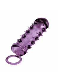 Закрытая фиолетовая насадка с пупырышками SAMURAI PENIS SLEEVE PURPLE - 14,5 см. - NMC - в Черкесске купить с доставкой