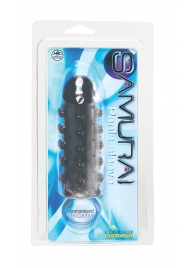 Дымчатая стимулирующая насадка с закрытой головкой SAMURAI PENIS SLEEVE BLACK - 14,5 см. - NMC - в Черкесске купить с доставкой
